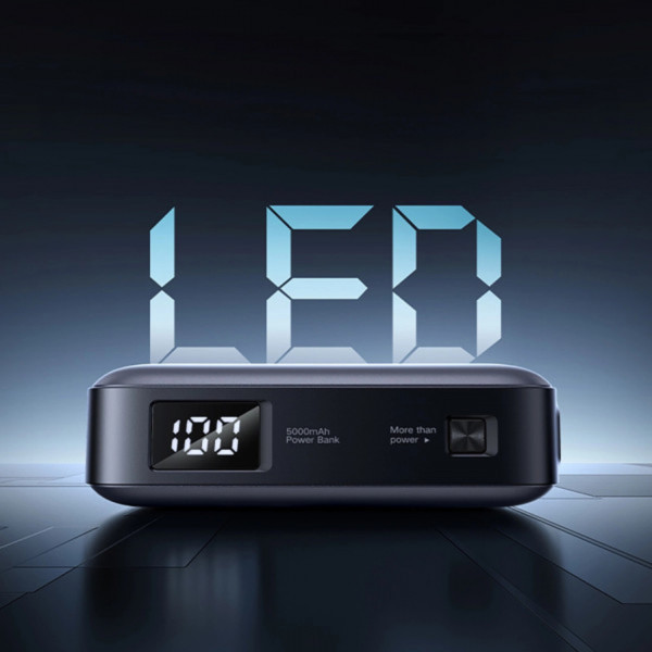 Фото - Батарея мобильная UGREEN 5000mAh 22,5W  USB-C In/Out, with build-in Type-C connector PB503 Gray (35338)