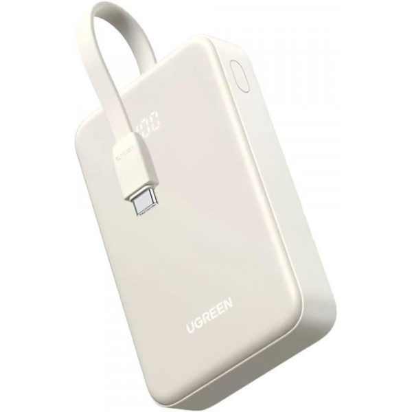 Фото - Батарея мобильная UGREEN 20000 mAh 30W PD3.0/QC3.0 USB-A,USB-С IN/OUT, with build-in USB-C Cable PB521 Beige (45207)