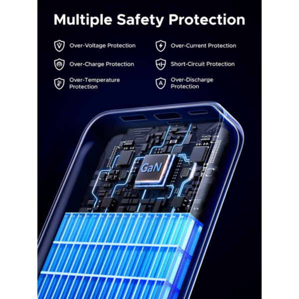 Фото - Батарея мобильная UGREEN 20000mAh 20W PD3.0/QC3.0, USB-A,USB-С IN/OUT, with build Type-C cable PB505 Gray (45762)