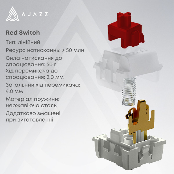 Фото - Клавиатура проводная игровая Ajazz AK980 Red switches Black Red (AK980-R-BR)