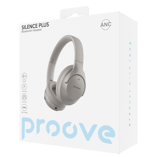 Фото - Наушники накладные беспроводные Proove Silence Plus with ANC Gray