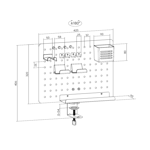 Фото - Настенная доска-органайзер OfficePro DO790B Black