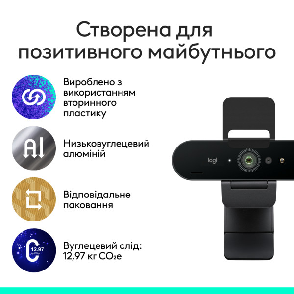 Фото - Веб-камера для компьютера Logitech Brio 4K Ultra HD Graphite (960-001718)