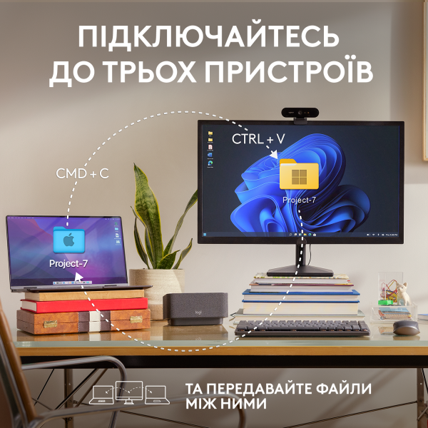 Фото - Мышь беспроводная Logitech MX Anywhere 3S Wireless Pale Grey (910-006930)