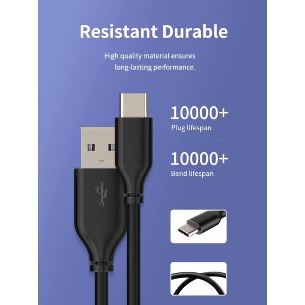 Фото - Кабель синхронизации данных Cabletime USB Type-C - USB (M/M) 2m Black (CA32L)