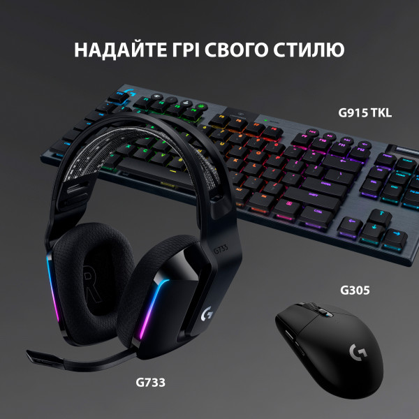 Гарнитура беспроводная игровая Logitech G733 Black (981-000864) купить ...