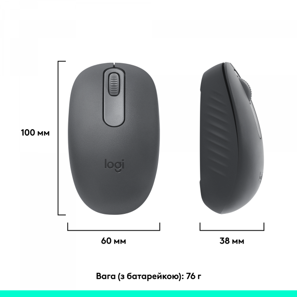 Фото - Мышь беспроводная Logitech M196 Bluetooth Mouse Graphite (910-007459)