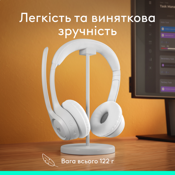Фото - Гарнитура беспроводная Logitech Zone 300 Bluetooth Off-White (981-001417)
