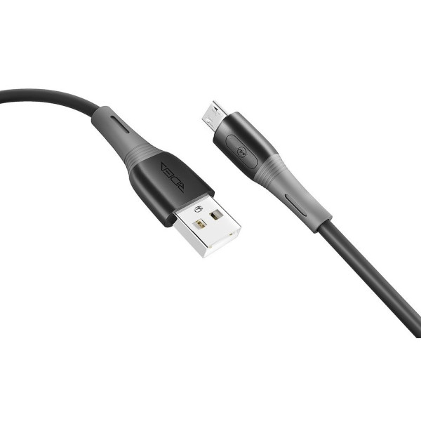 Фото - Кабель синхронизации данных Ridea SiliconePro Micro 3A Black (RC-SI35)