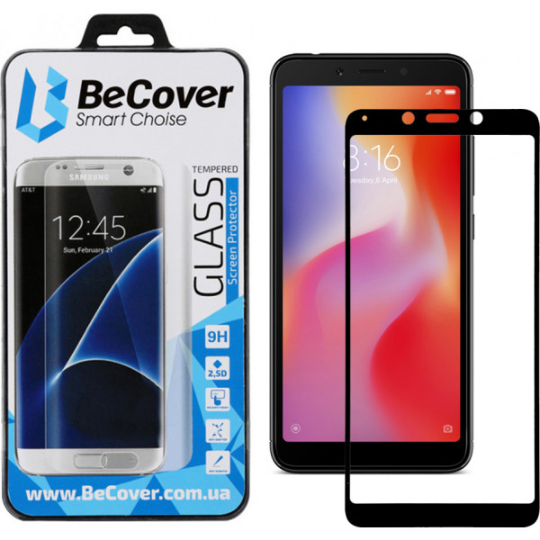 Фото - Защитное стекло для смартфона BeCover Xiaomi Redmi 6/6A Black (702442)