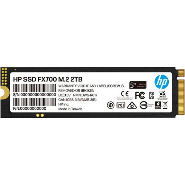 Фото - SSD-накопитель внутренний HP 2Tb FX700 M.2 PCIe 4.0 x4 NVMe 2.0 2280 TLC 3D V-NAND Retail (8U2N5AA)