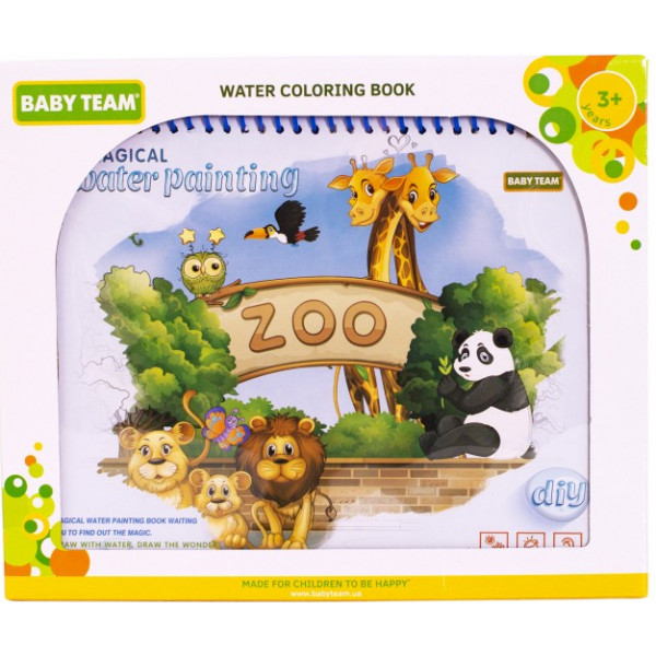 Фото - Книжка-игрушка Baby Team водная (9030_зоопарк)