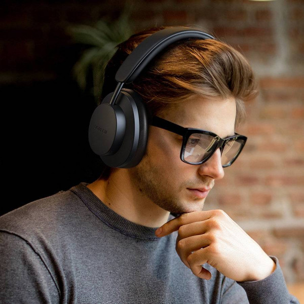 Фото - Наушники полноразмерные беспроводные UGREEN HP106 HiTune Max3 Hybrid Active Noise-Cancelling Headphones Black (90422)