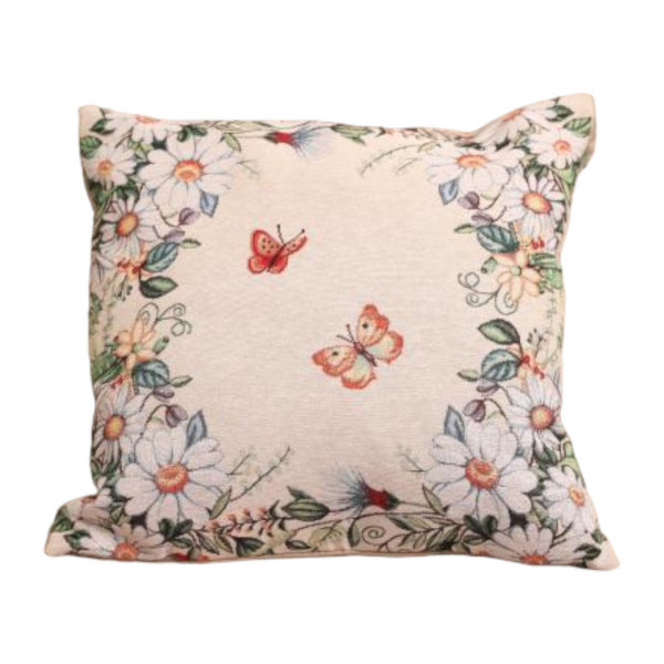 Фото - Подушка декоративная Прованс Alicia бабочки и цветы 45х45 см (021823) Фото - Подушка декоративная Прованс Alicia бабочки и цветы 45х45 см (021823)