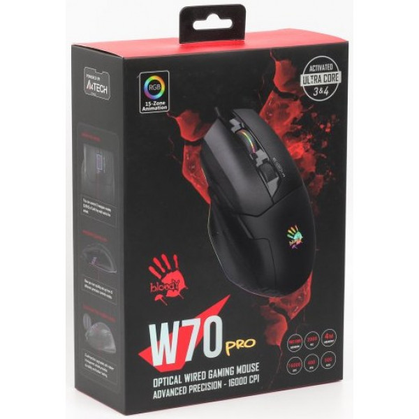 Фото - Мышь проводная игровая Bloody W70 Pro Stone Вlack