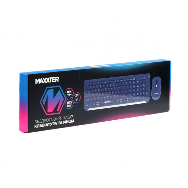 Фото - Клавиатура+мышь беспроводная Maxxter KMS-WCM-01BL-UA