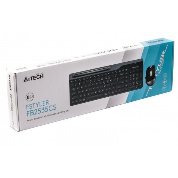 Фото - Клавиатура+мышь беспроводная A4tech FB2535CS Smoky Grey