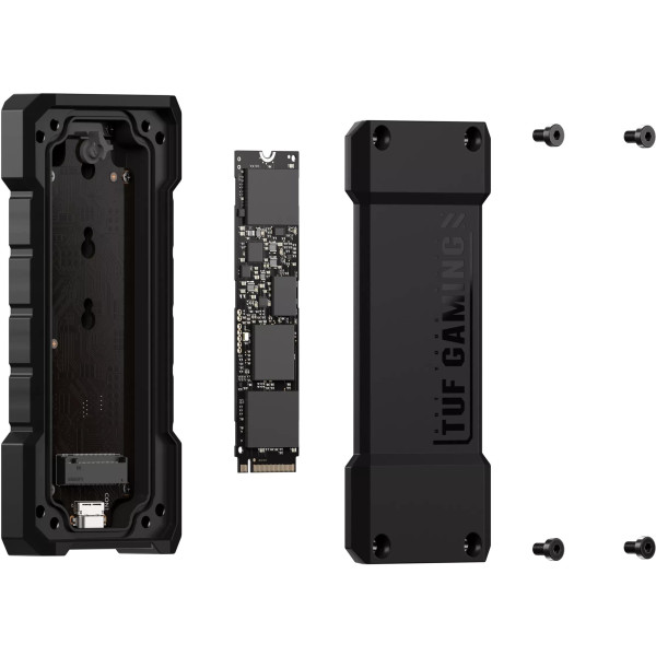 Фото - Внешний карман Asus для SSD TUF GAMING A2/BLK/G/AS PCIe NVMe M.2 2230/2242/2260/2280 USB Type-C 3.2 Gen 2x1 (90DD02X0-M09000)