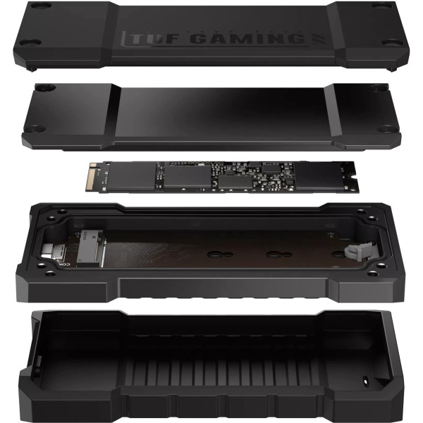Фото - Внешний карман Asus для SSD TUF GAMING A2/BLK/G/AS PCIe NVMe M.2 2230/2242/2260/2280 USB Type-C 3.2 Gen 2x1 (90DD02X0-M09000)