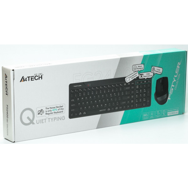 Фото - Клавиатура+мышь беспроводная A4tech Fstyler FG2400 Air Black