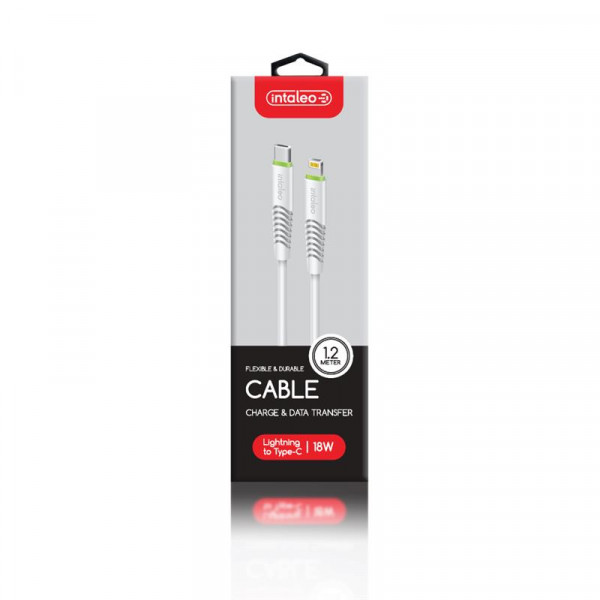 Фото - Кабель синхронизации данных Intaleo CBFLEXTL1 USB Type-C-Lightning 1.2m White (1283126504099)