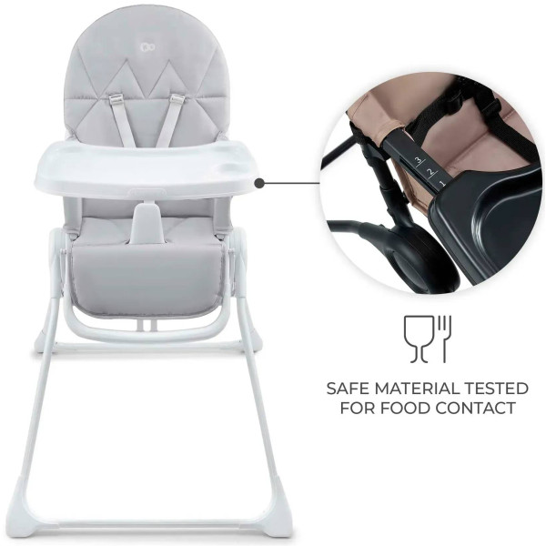 Фото - Стульчик для кормления классический Kinderkraft Binci Light Grey (KHBINC00LGR0000)