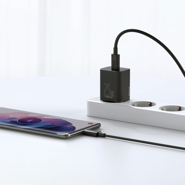 Фото - Сетевое зарядное устройство Baseus 1xUSB 25W USB-C (CCSP020101)