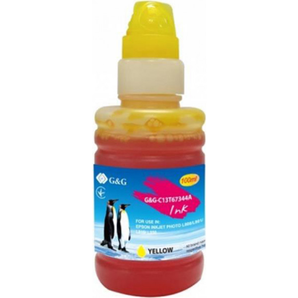 Фото - Чернила G&G Epson L800/L810/L850 Yellow T6734 100 мл (G&G-C13T67344A)