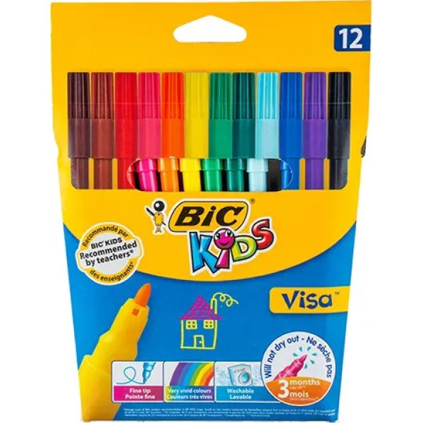 Фото - Фломастеры BIC Виза 880 12 шт.