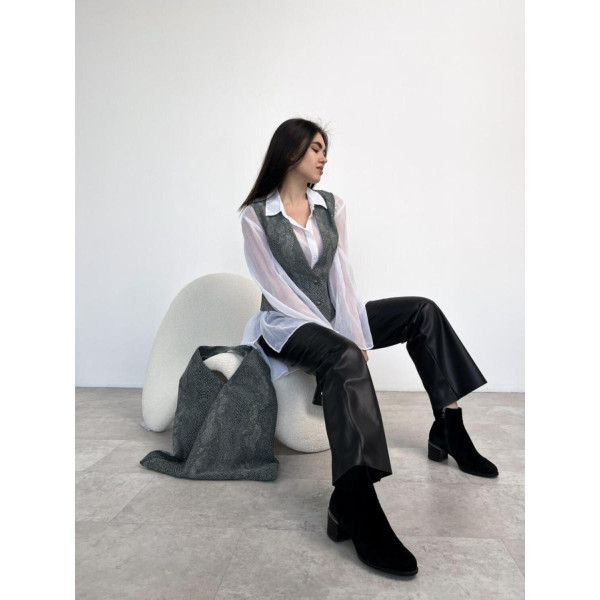 Фото - Шоппер ART KNIT Python серая 50x60 см (037894)