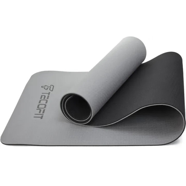 Фото - Коврик для йоги и фитнеса TECOFIT Dual Color TPE Mat 183х61х0.6 см Black/Grey (TOP18013825/1)