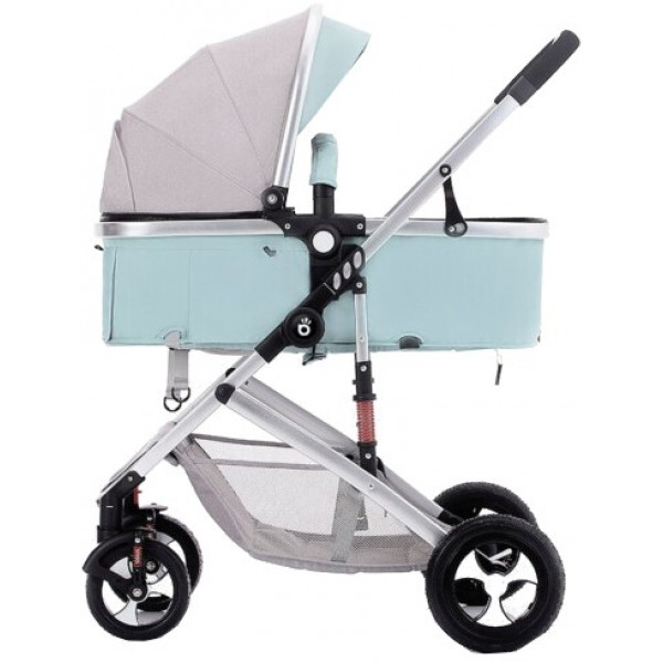 Фото - Коляска трансформер универсальная Jiaobei High landscape Green/grey (808) Фото - Коляска трансформер универсальная Jiaobei High landscape Green/grey (808)