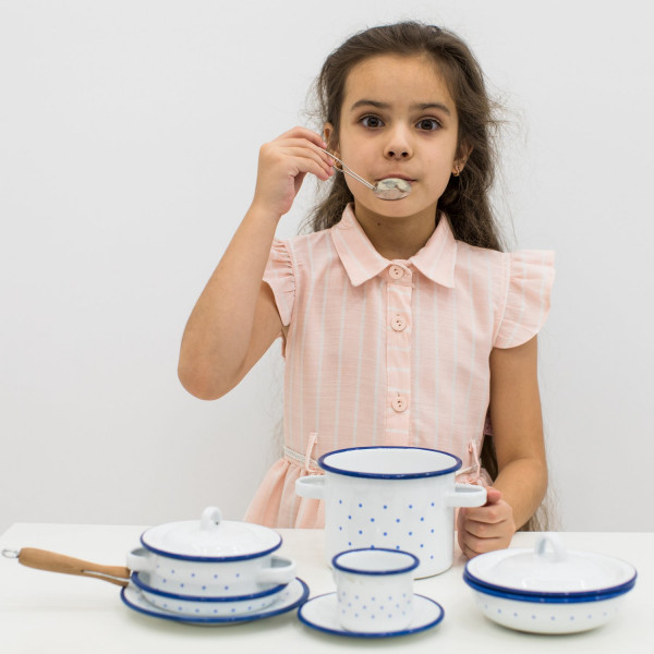 Фото - Сюжетно-ролевая игра. Посуда nic Игровая кастрюлька эмаль 8 см (NIC530200)