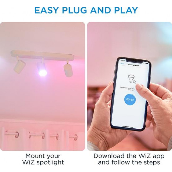Фото - Светодиодный светильник WiZ IMAGEO Spots 3x5W 2200-6500K RGB Wi-Fi White (929002658901)