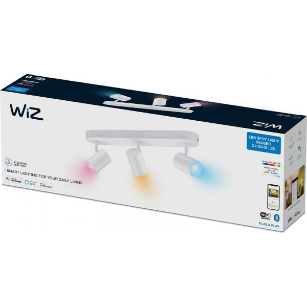 Фото - Светодиодный светильник WiZ IMAGEO Spots 3x5W 2200-6500K RGB Wi-Fi White (929002658901)