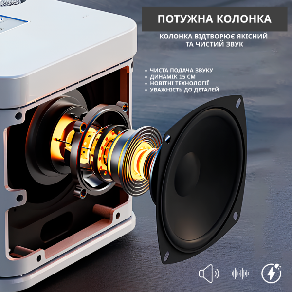 Фото - Портативная акустика INSPIRE YS-213 Black с 2 микрофонами