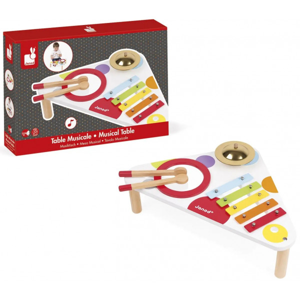 Фото - Ксилофон Janod Стол с ксилофоном (J07634)
