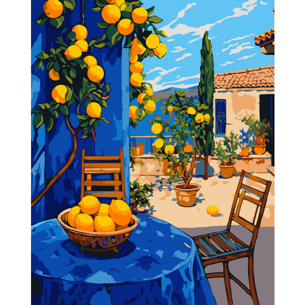 Фото - Картина по номерам Santi Лимонний дворик 40х50 см (955754) Фото - Картина по номерам Santi Лимонний дворик 40х50 см (955754)