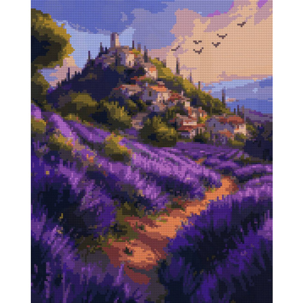 Фото - Алмазная живопись Santi Лаванда Прованса 40х50 см на подрамнике (956054)