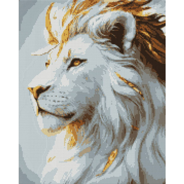 Фото - Алмазная живопись Santi Белый лев 40х50 см на подрамнике (956065)