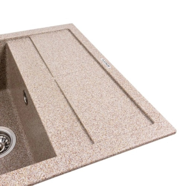 Фото - Мойка кухонная Platinum 6550 LOTOS матовая Карамель