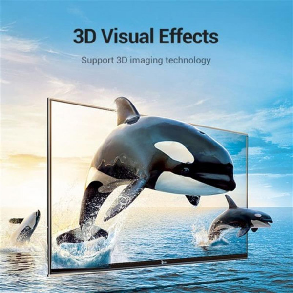 Фото - Кабель Vention DisplayPort-DisplayPort v1.4 2 m Black (HCABH)