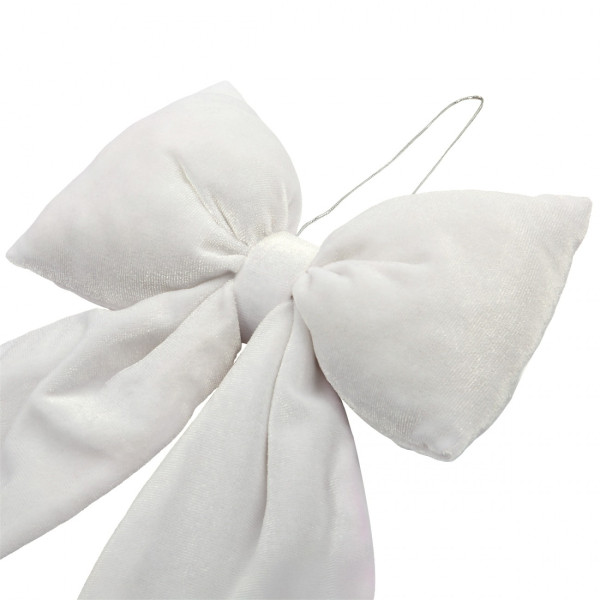 Фото - Декор New Year YES! Fun Бант 32x25 см белый (975083)