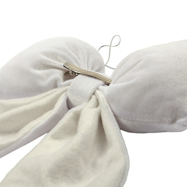 Фото - Декор New Year YES! Fun Бант 32x25 см белый (975083)