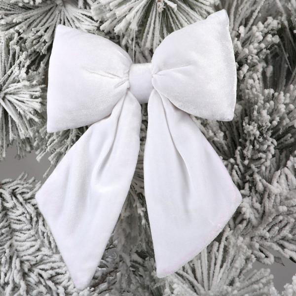 Фото - Декор New Year YES! Fun Бант 32x25 см белый (975083)