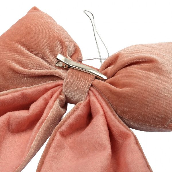 Фото - Декор New Year YES! Fun Бант 32x25 см пудровый (975085)