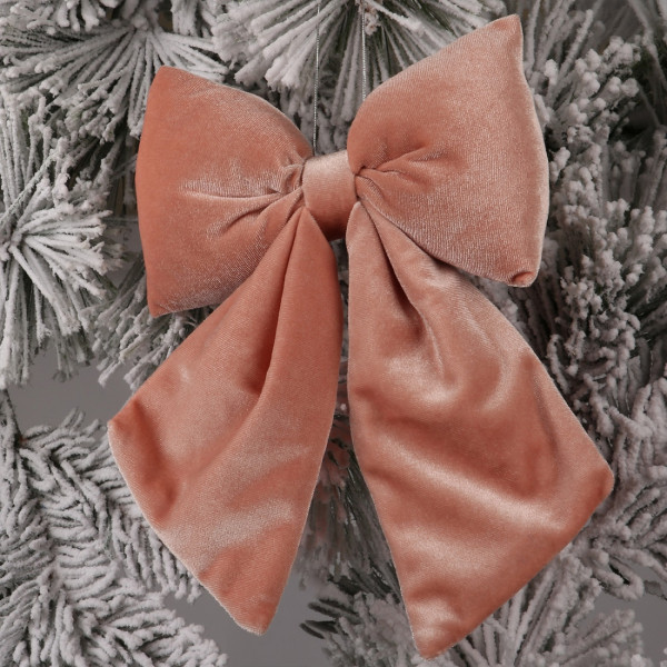 Фото - Декор New Year YES! Fun Бант 32x25 см пудровый (975085)