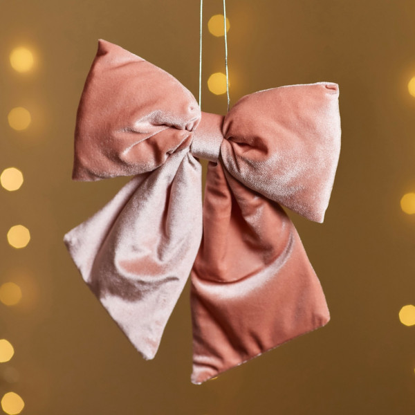 Фото - Декор New Year YES! Fun Бант 32x25 см пудровый (975085)