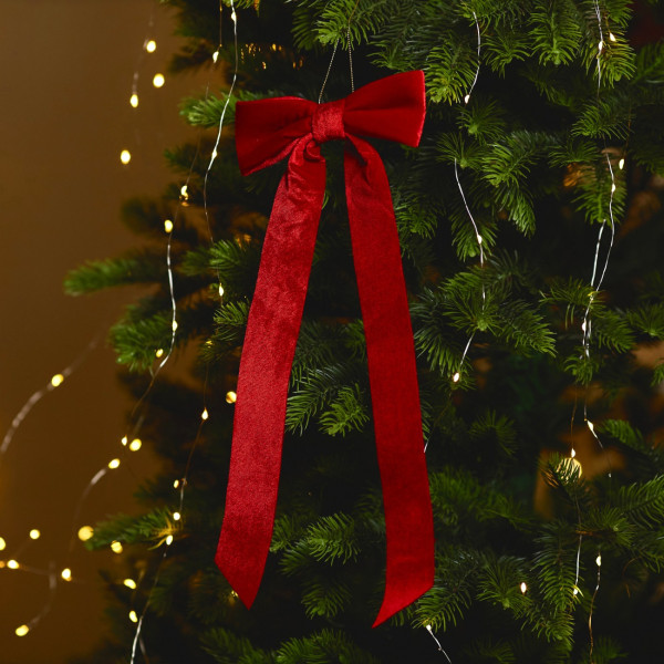 Фото - Декор New Year YES! Fun Бант 38x16 см бордо (975092)