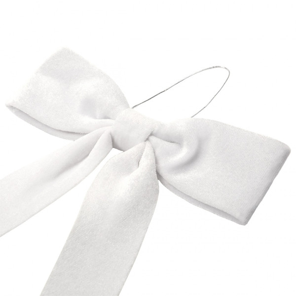 Фото - Декор New Year YES! Fun Бант 38x16 см белый (975096)